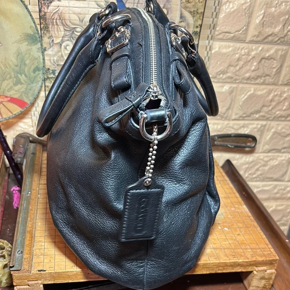 Coach Madison Lindsay Satchel Bag Black Leather from 2012